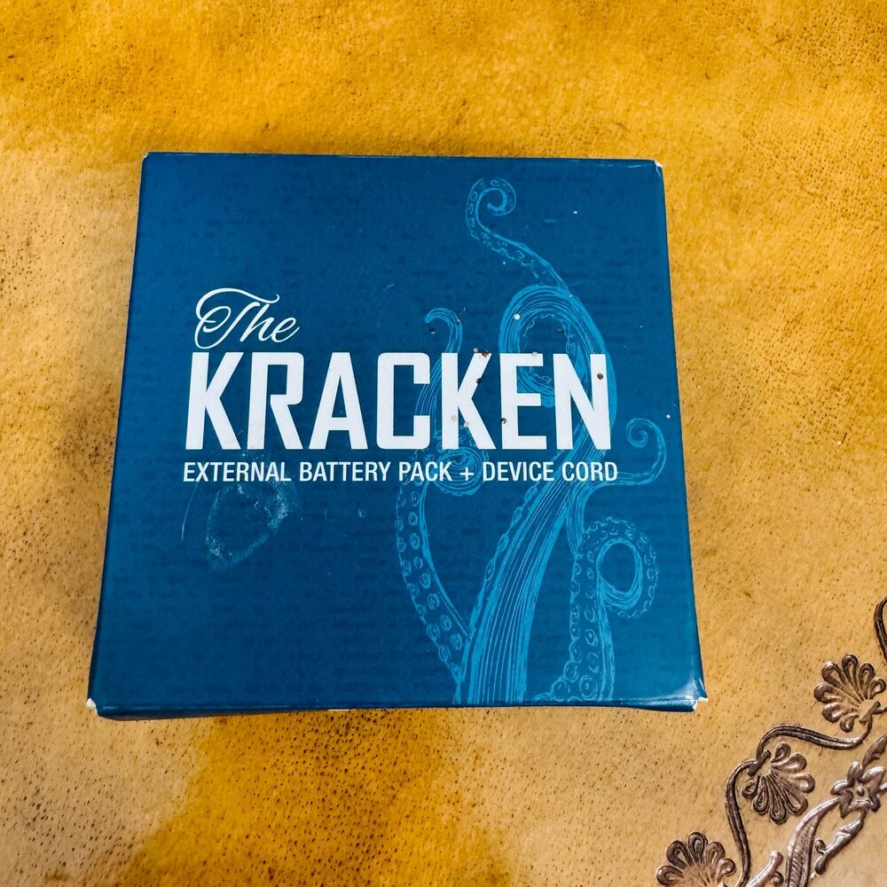 Kracken External Battery Pack + Device Cord 1800mAh Power Bank NEW
